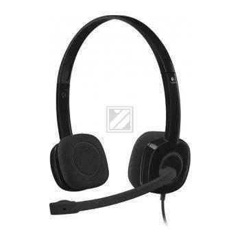 981-000589 LOGITECH H151 Headset Kabel Stereo on-ear 3,5mm Klinke schwarz
