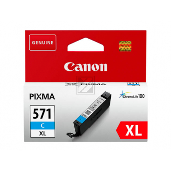0332C001 CANON CLI571XLC Nr.571XL Pixma MG Tinte cyan HC 715Seiten 10,8ml