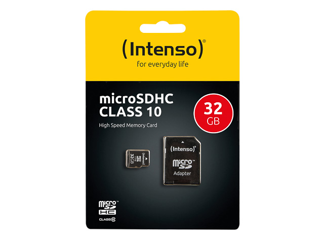 INTENSO MICRO SD KARTE 32GB 3413480 10MB/s mit Adapter