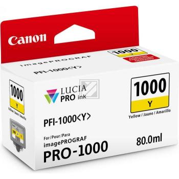0549C001 CANON PFI1000Y IPF Tinte yellow 3365Seiten 80ml
