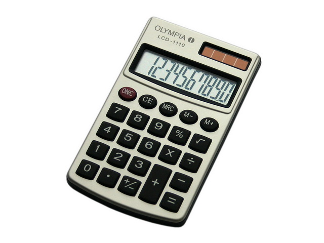OLYMPIA LCD1110 TASCHENRECHNER SILBER 941901000 10stelliges Display