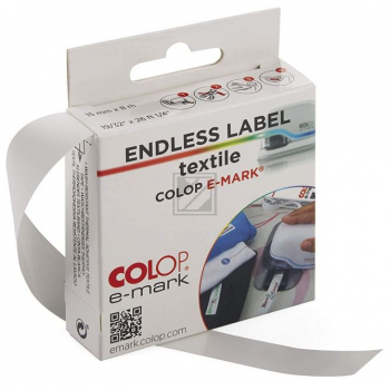 155543 COLOP E-Mark Endlosetiketten 14mmx8m textil
