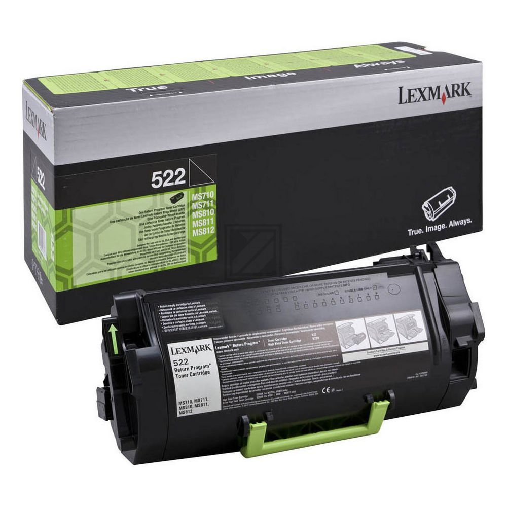 52D2000 LEXMARK 522 MS Toner black ST return 6000Seiten