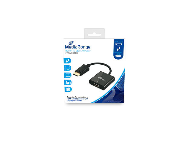 MEDIARANGE HDMI AUF DISPLAYPORT MRCS175 HDMI Buchse V1.2+DP Stecker 10GB