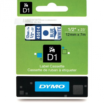 S0720540 DYMO D1 Schriftband 12mm blau weiss 7 Meter