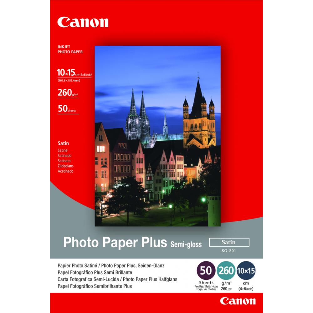 1686B015 CANON Fotokarten 10x15cm 50 Blatt weiss SG201 260gr Satin