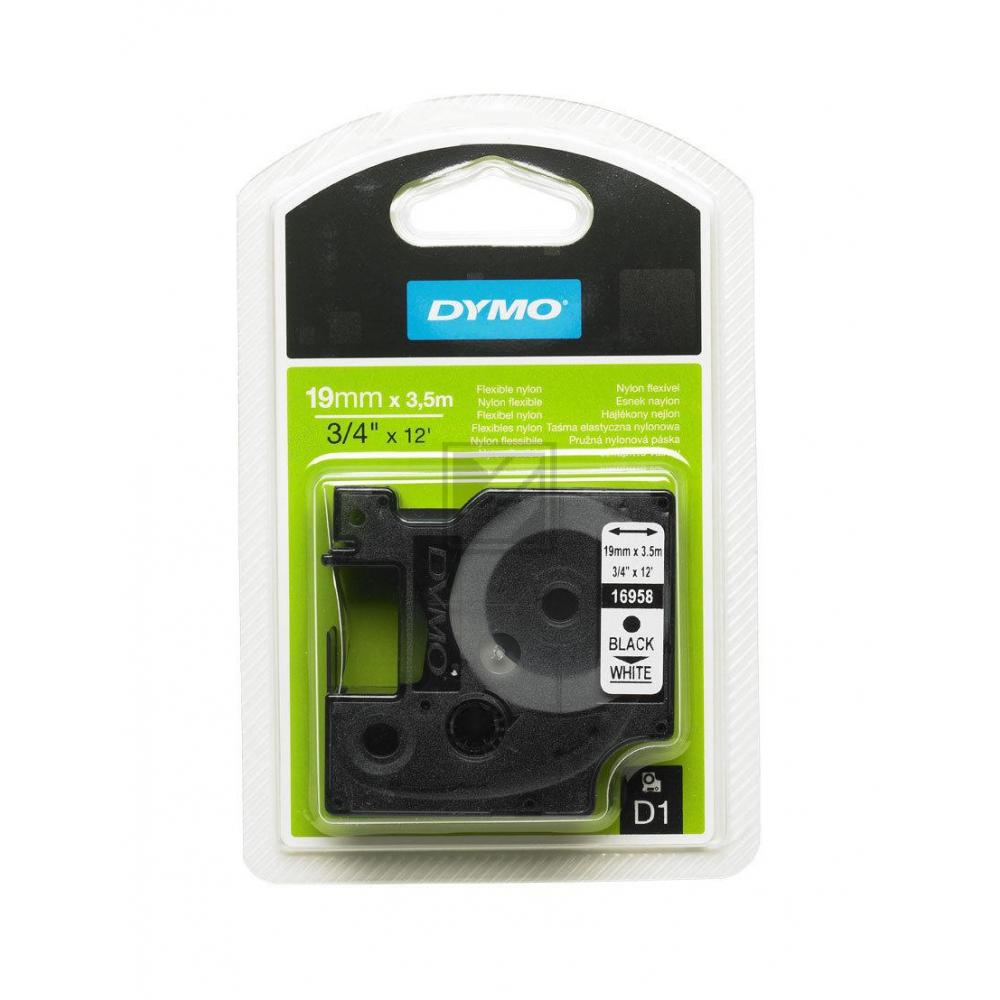 S0718050 DYMO D1 Schriftband 19mm schwarz weiss 3,5 Meter