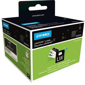 S0929100 DYMO Namensschild Etiketten 51x89mm weiss schwarz 300 Stück