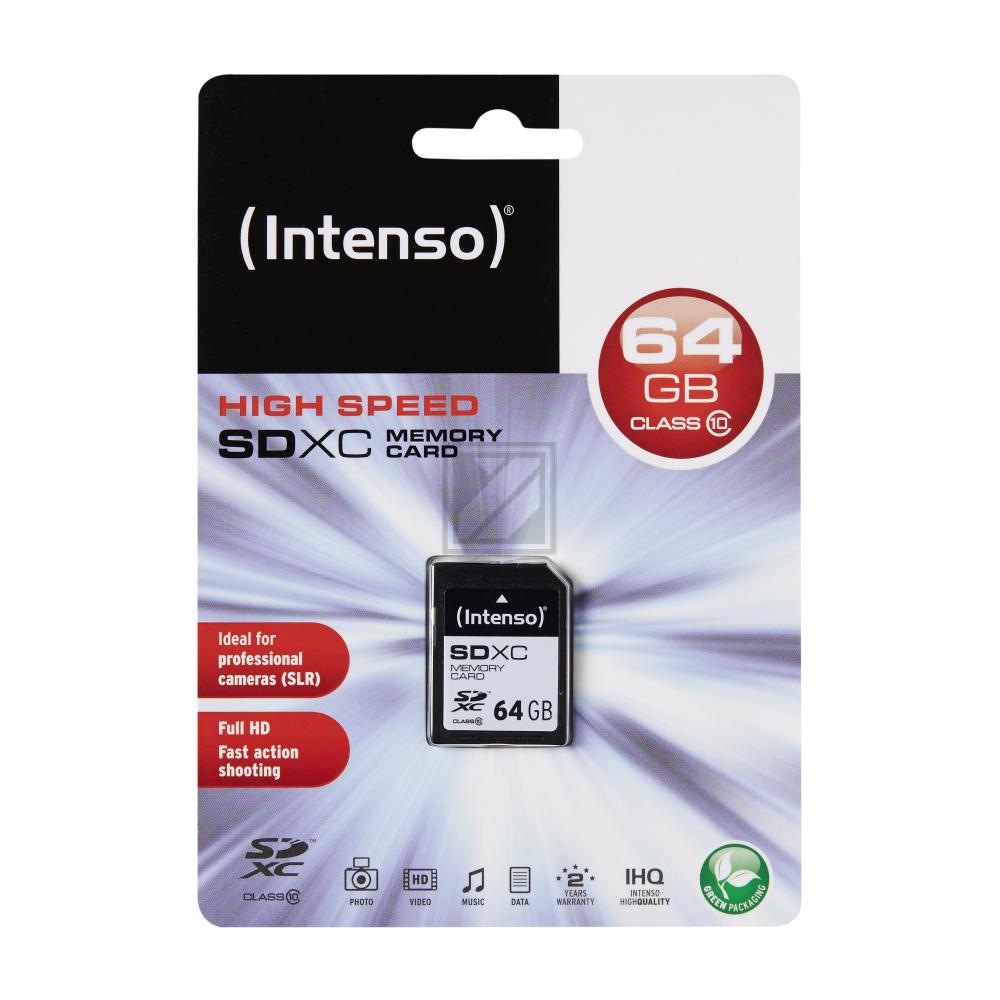 INTENSO SDXC KARTE 64GB 3411490 Klasse 10