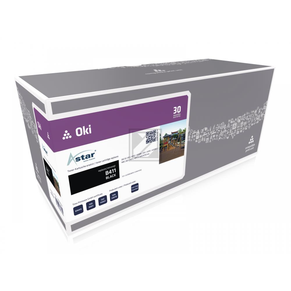 AS10702 ASTAR OKI 44574702 B/MB Toner black rebuilt 3000Seiten Chip