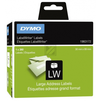 1983172 DYMO LW Adressetiketten 36x89mm weiss schwarz 260 Stück