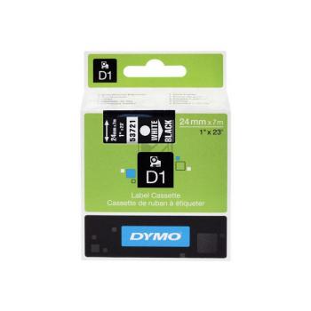 S0721010 DYMO D1 Schriftband 24mm weiss schwarz 7 Meter
