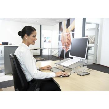 BNEQR90 BAKKER Q-riser 90 Monitorstaender 15kg einzeln transparent