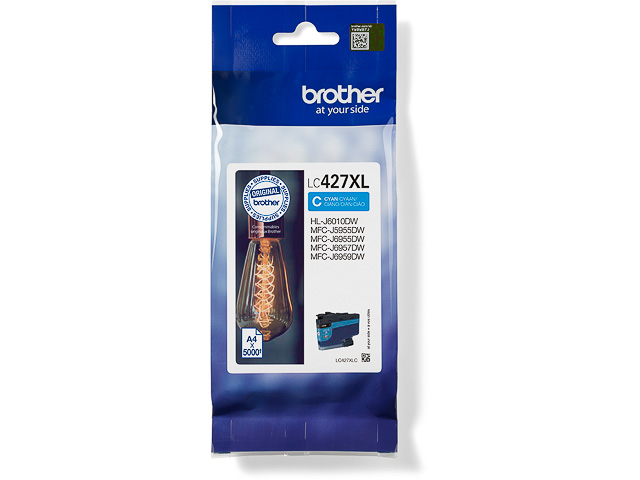LC427XLC BROTHER MFCJ5955DW TINTE CYAN 5000Seiten hohe Kapazitaet
